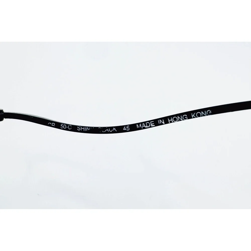 Cynthia Rowley Eyeglasses Womens Black Shiny Oval CR 50-C 45-19-135